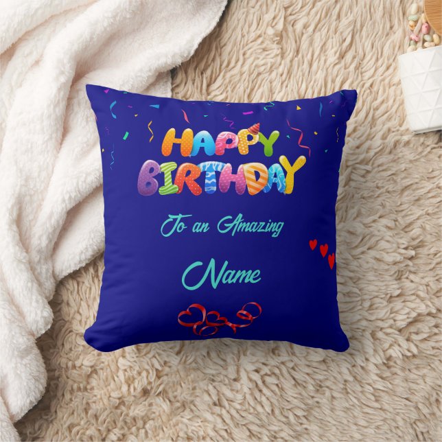 Custom Pillow Gift for Birthday Celebrations (Blanket)