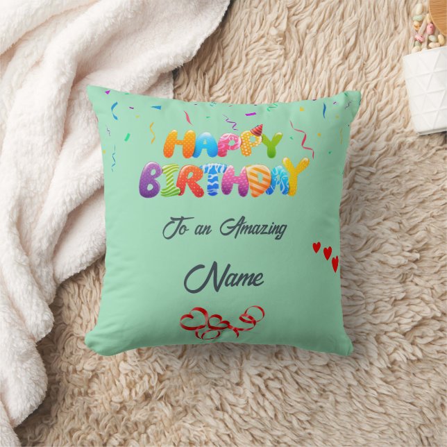 Custom Pillow Gift for Birthday Celebrations (Blanket)