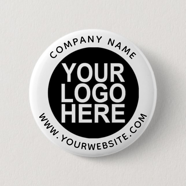 Custom Pin back Button with Business Logo (Front)