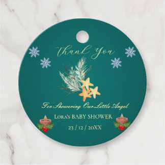 Custom Pine Star Baby Shower Favour Tags