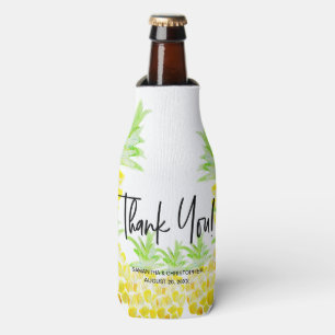 Custom Pineapple Tropical Destination Wedding Bottle Cooler
