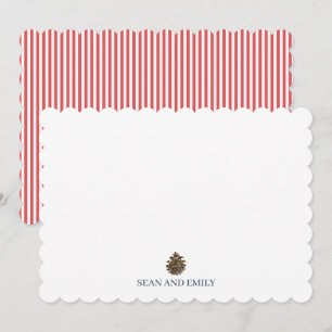 Custom Pinecone Painting Nature Stationary Thank You Card