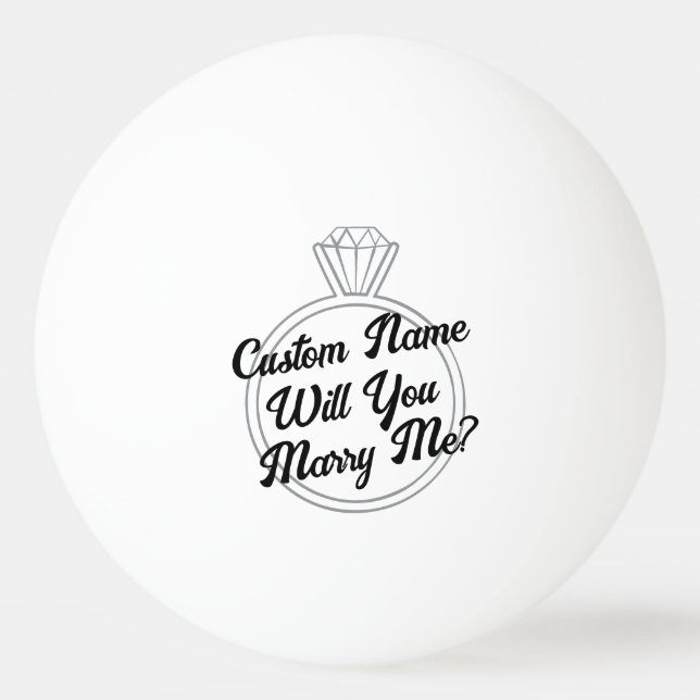 Custom Ping Pong Ball Proposal Engagement Gift (Front)