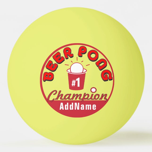 Custom Ping Pong Official League Ball (Front)