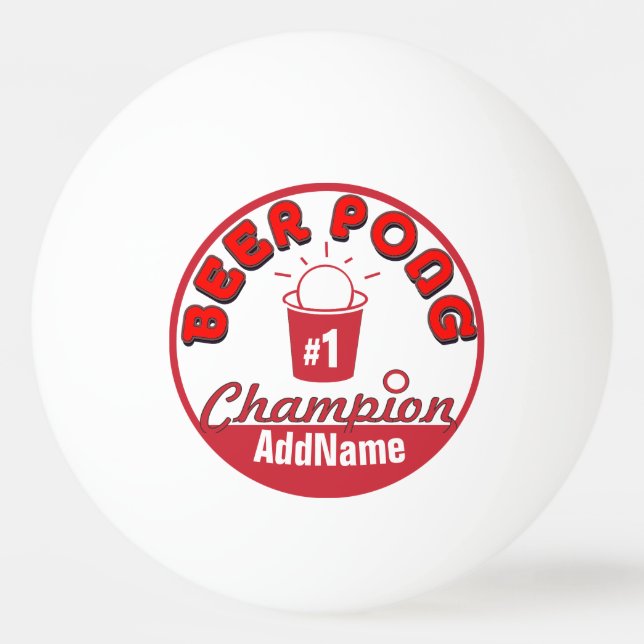 Custom Ping Pong Official League Ball (Front)