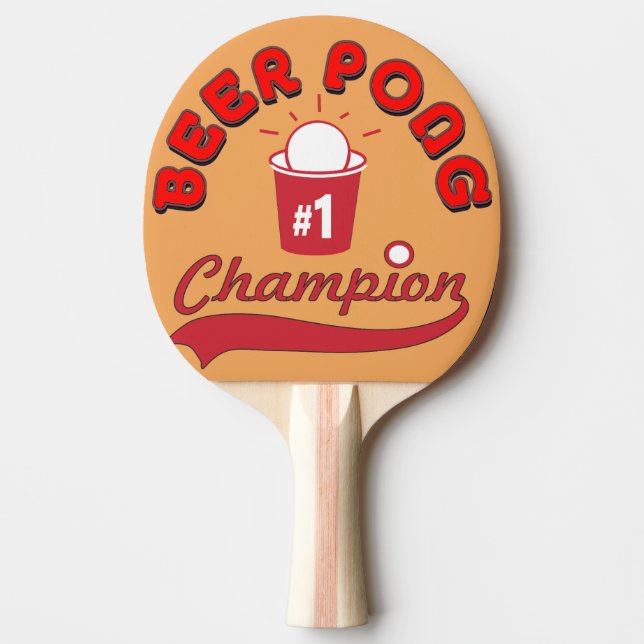 Custom Ping Pong Official League Ball Paddle (Front)