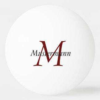 Custom ping pong with monogram ball