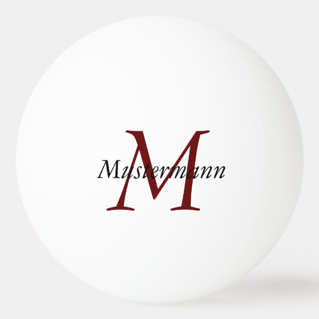 Custom ping pong with monogram ball (Front)