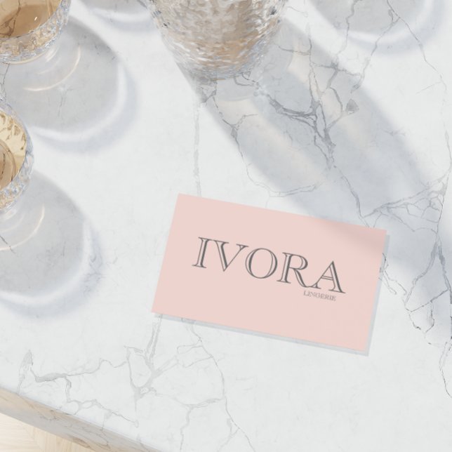 Custom Pink Allure Chic Feminine Branding Style Business Card (Creator Uploaded)