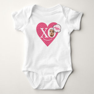 Custom pink Baby Girl My 1'st valentine's!  Bodysuit