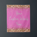 Custom Pink Backdrop Birthday Party Her Photobooth Tapestry<br><div class="desc">personalised back drop for gift,  twinkle 15th 18th 20th 45th,  glitter anniversary sweet 16 16th,  personalised 30th 21st 25th 35th,  bridal shower hen do night,  high school graduate woman daughter,  girl wife prop bachelorette sparkle,  quinceanera 40th 50th 60th 70th,  bride sparkly vow renewal graduation,  grad college university gold silver</div>