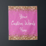 Custom Pink Backdrop Birthday Party Her Photobooth Tapestry<br><div class="desc">personalised back drop for gift,  twinkle 15th 18th 20th 45th,  glitter anniversary sweet 16 16th,  personalised 30th 21st 25th 35th,  bridal shower hen do night,  high school graduate woman daughter,  girl wife prop bachelorette sparkle,  quinceanera 40th 50th 60th 70th,  65th 75th bride college graduation,  grad university graduate gold white</div>