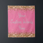 Custom Pink Backdrop Birthday Party Photo Booth Tapestry<br><div class="desc">personalised back drop for her,  customised twinkle 15th 18th 20th,  glitter anniversary sweet 16 16th,  personalised 30th 21st 25th 35th,  bridal shower hen do night,  bach woman high school daughter,  girl wife prop bachelorette sparkle,  quinceanera 40th 50th 60th 70th,  bride sparkly vow renewal graduation,  college graduate university gold silver</div>