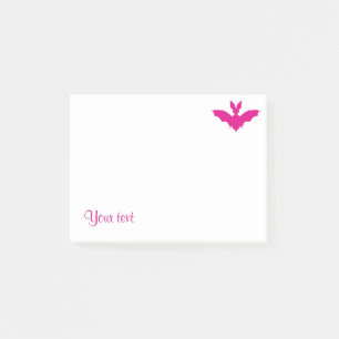 Custom Pink Bat Cute Goth Name Post-it Notes