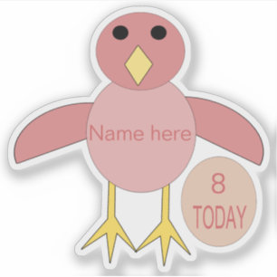 Custom Pink Birthday Girl Chick Custom Shaped
