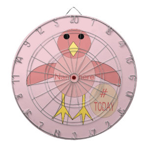 Custom Pink Birthday Girl Chick Dart Board