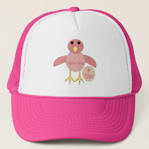 Custom Pink Birthday Girl Chick Hat