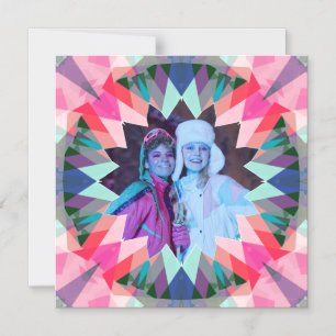 Custom Pink Blue Star Best Friends Photo Magnet