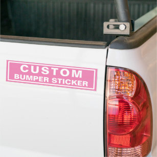 Custom Pink Bumper Sticker with your design