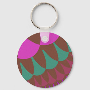 Custom Pink Burgundy Scales Keychain