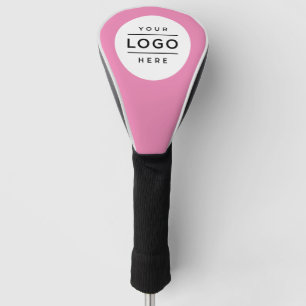 Custom Pink Business Logo Branded Driver Golf Head Cover