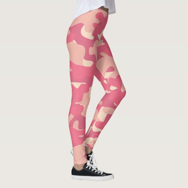 Custom Pink Camouflage Leggings (Right)