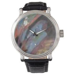 Custom pink clock watch
