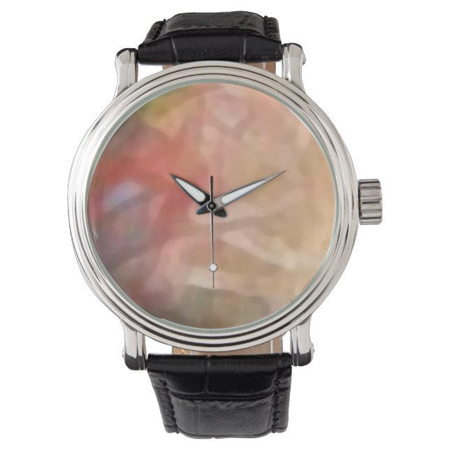 Custom pink clock watch (Front)