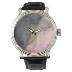 Custom pink clock watch