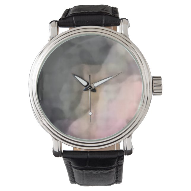 Custom pink clock watch (Front)