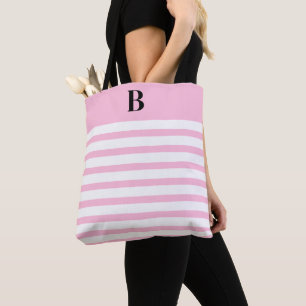 Custom Pink Coquette Monogram (B) Tote Bag