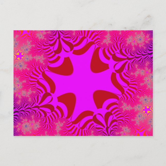 Custom Pink Crystal Cross Postcard (Front)