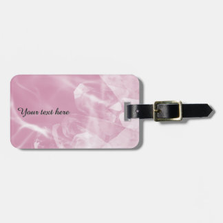 Custom pink crystal luggage tag