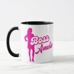 Custom Pink Doll Boss Girly  Mug