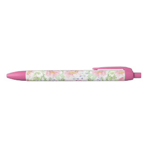 Custom Pink Floral with Name Pen