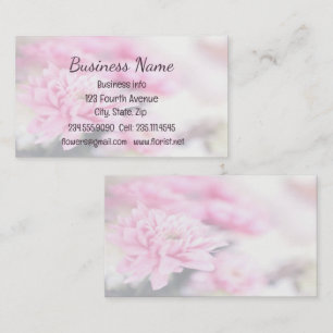 Custom Pink Florist Flower Floral  Business Card