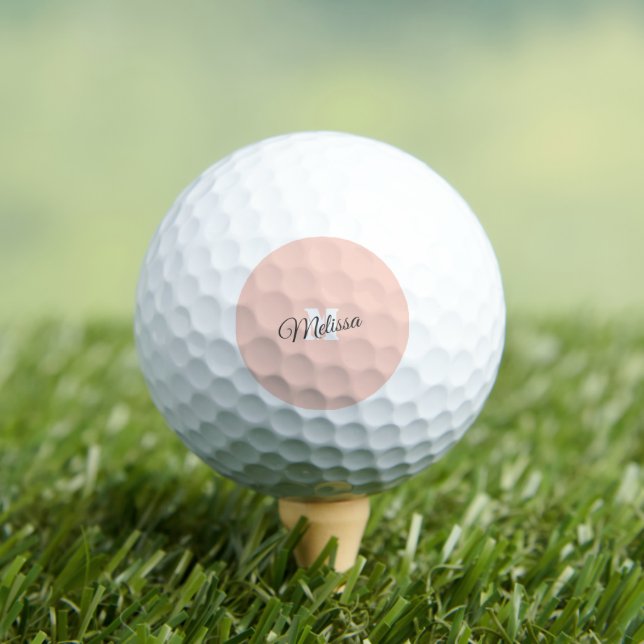 Custom Pink Golf Balls with Name – Retro Style (Insitu Tee)
