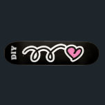 Custom pink heart design skateboard deck for girls<br><div class="desc">Custom monogram pink heart design skateboard deck. Cool wooden skate board designs for boys and girls. Fun Birthday gift idea for teen kids. Personalise with your own unique name, funny quote or monogram letters. Awesome Birthday gift idea for skateboarding grandaughter, son, grandson, nephew, cousin, daughter, sister, brother, friends, coach etc....</div>