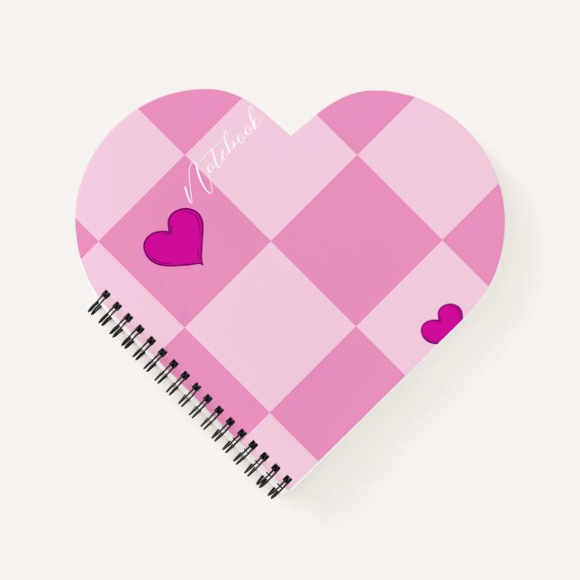 Custom Pink Heart Notebook (Front)