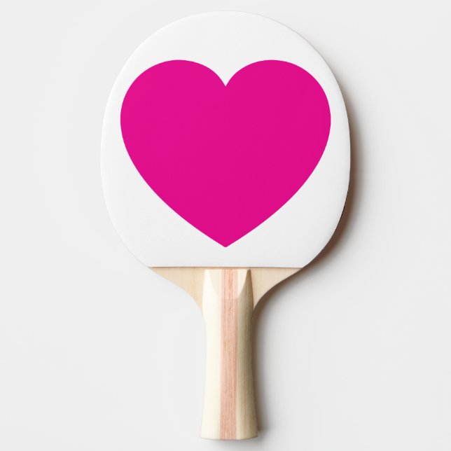 Custom Pink Heart Ping Pong Ball – Romantic Table  Ping Pong Paddle (Front)