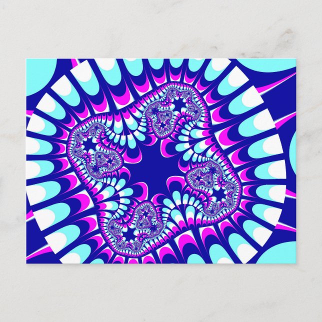 Custom Pink Ice Flower Postcards (Front)