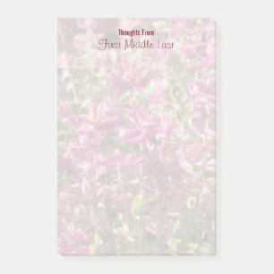 Custom Pink Leaves On Plant Stalks Photograph Post-it Notes