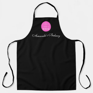 Custom Pink Logo Modern Chef Restaurant Bakery Apron