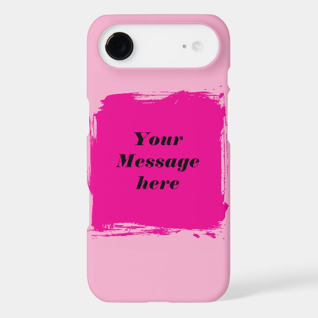 Custom Pink Message Phone Case – Personalized Text (Back)
