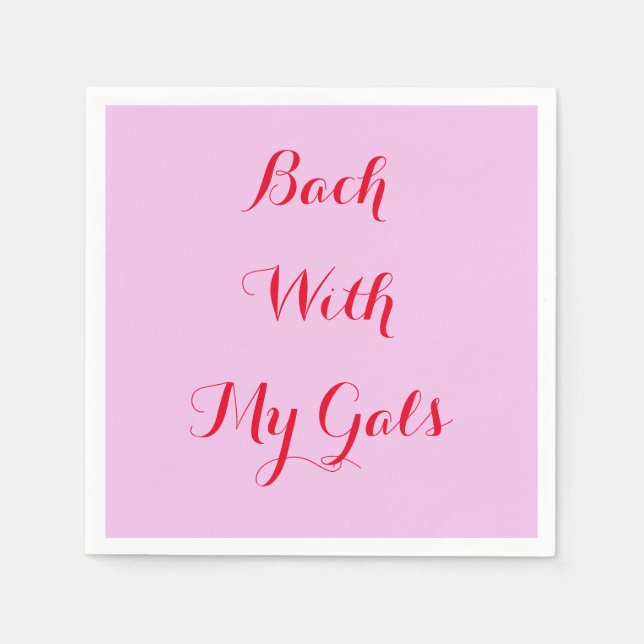 custom pink napkins for bachelorette (Front)