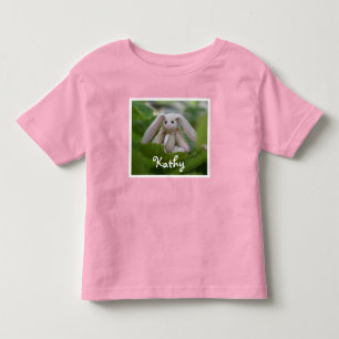 Custom Pink Plush Bunny Toddler T-Shirt