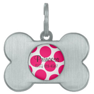 Custom Pink Polka Dot Tag