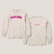 Custom Pink Preppy Varsity Mahjong Graphic