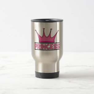 Custom Pink Princess Travel Mug