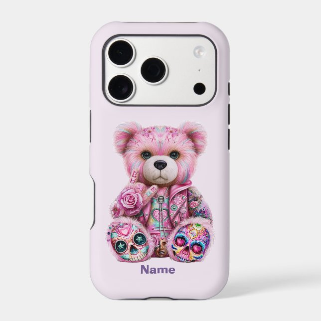 Custom Pink Punk Teddy Bear (Back)